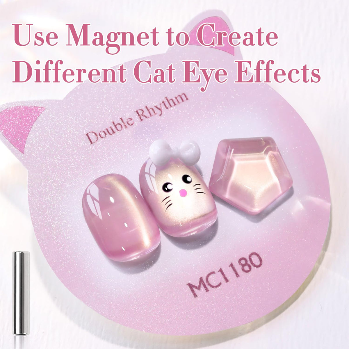 Flacon de vernis gel Cat Eye 15ml Double Rhythm avec texture scintillante