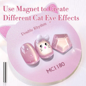 Flacon de vernis gel Cat Eye 15ml Double Rhythm avec texture scintillante