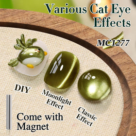 Flacon de vernis gel Cat Eye avec paillettes holographiques