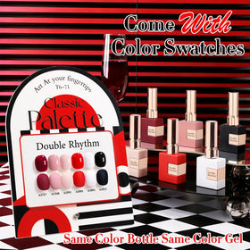 Flacon de vernis gel Double Rhythm 15 ml couleur noire