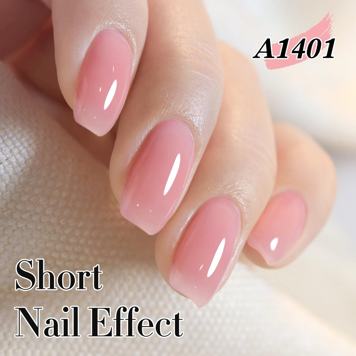 Flacon de vernis gel Double Rhythm 15ML avec étiquette rose A1401