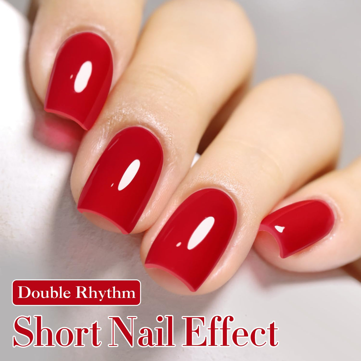 Flacon de vernis gel Double Rhythm 15ML avec étiquette Rouge Corail A1451