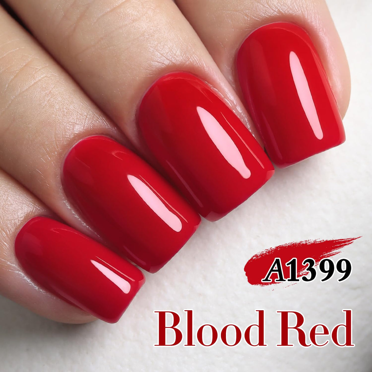 Flacon de vernis gel Double Rhythm 15ml rouge A1399 avec étiquette