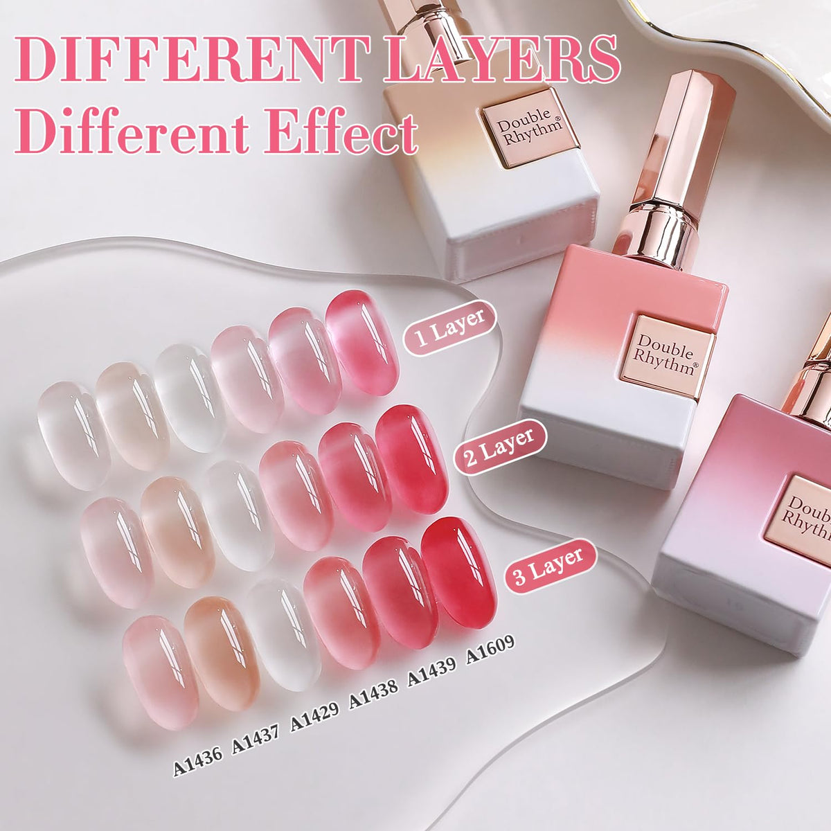 Flacon de vernis gel Double Rhythm couleur Peach