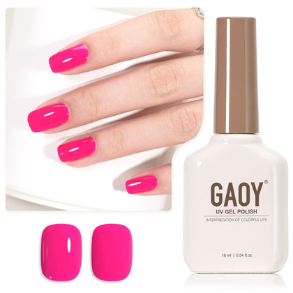 Flacon de vernis gel GAOY 16ml couleur rose foncé