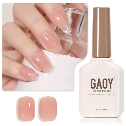 Flacon de vernis gel GAOY 16ml couleur rose naturel