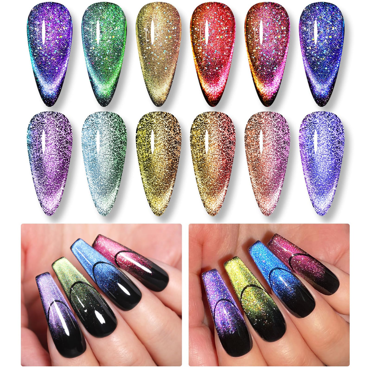 Flacon de vernis gel magnétique Born Pretty avec pinceau