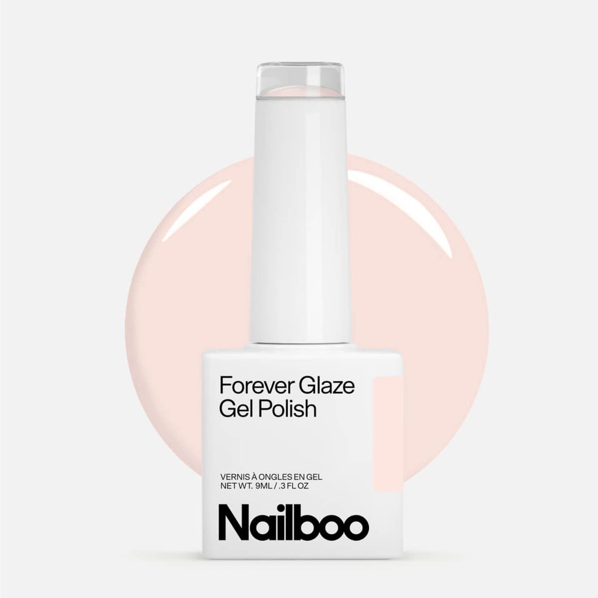 Flacon de Vernis Gel Nailboo Forever Glaze, 0,3 fl oz, avec étiquette