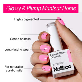 Flacon de vernis gel Nailboo Princess Pink avec étiquette