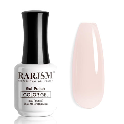 Flacon de vernis gel nude rose clair RARJSM 15ml vue de face
