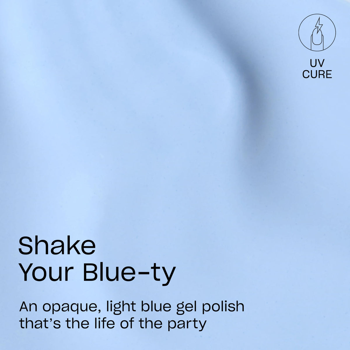 Flacon de vernis gel OPI Shake Your Blue-ty avec bouchon