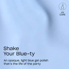 Flacon de vernis gel OPI Shake Your Blue-ty avec bouchon