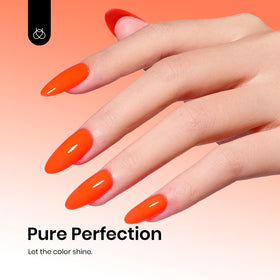 Flacon de vernis gel orange fluo Beetles avec bouchon