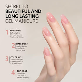 Flacon de vernis gel rose GAOY avec couvercle