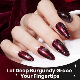 Flacon de vernis gel rouge à paillettes de 7,5 ml