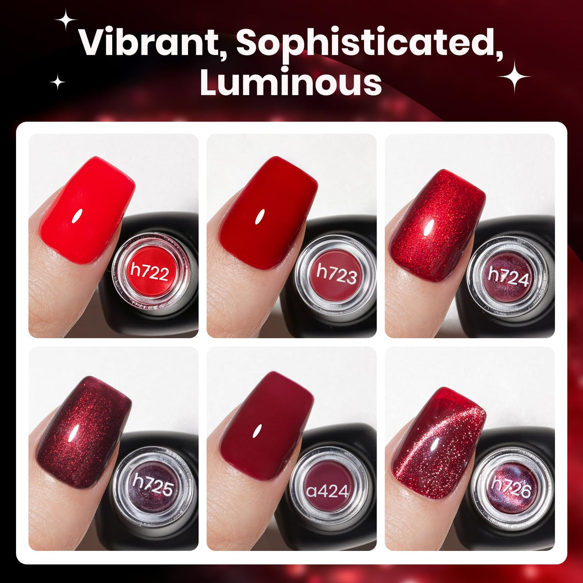 Flacon de vernis gel rouge profond de 7,5 ml