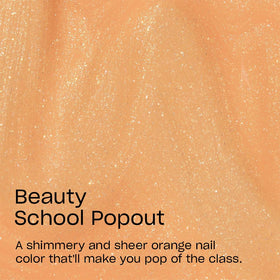 Flacon de vernis OPI avec étiquette et couleur orange