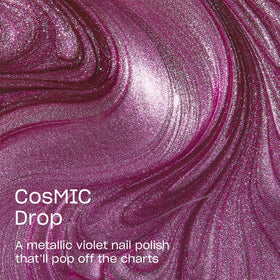 Flacon de vernis OPI CosMIC Drop avec étiquette visible