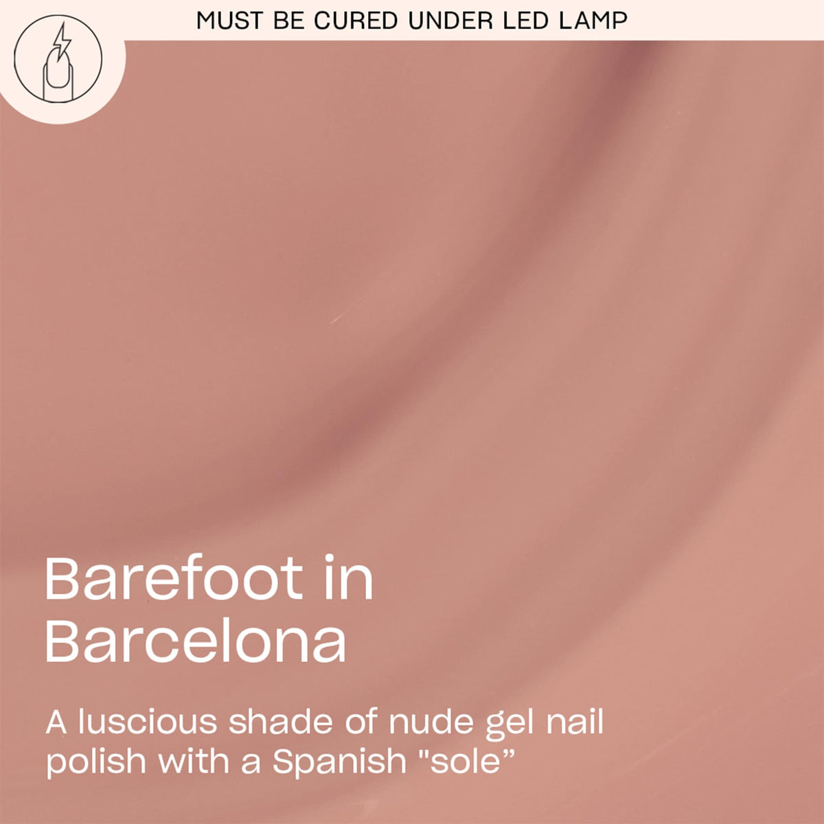 Flacon de vernis OPI GelColor avec étiquette Barefoot in Barcelona