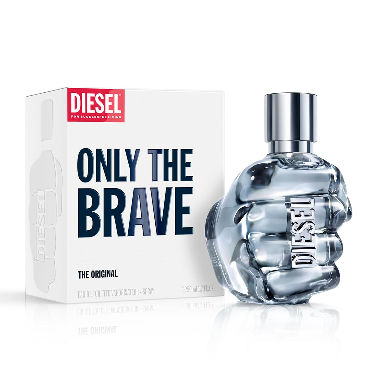 Flacon Diesel Only The Brave sur une table en bois