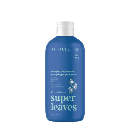 Flacon du Shampoo et Gel Douche Enfants BIO SPECTRA ATTITUDE 16 Fl Oz vue avant