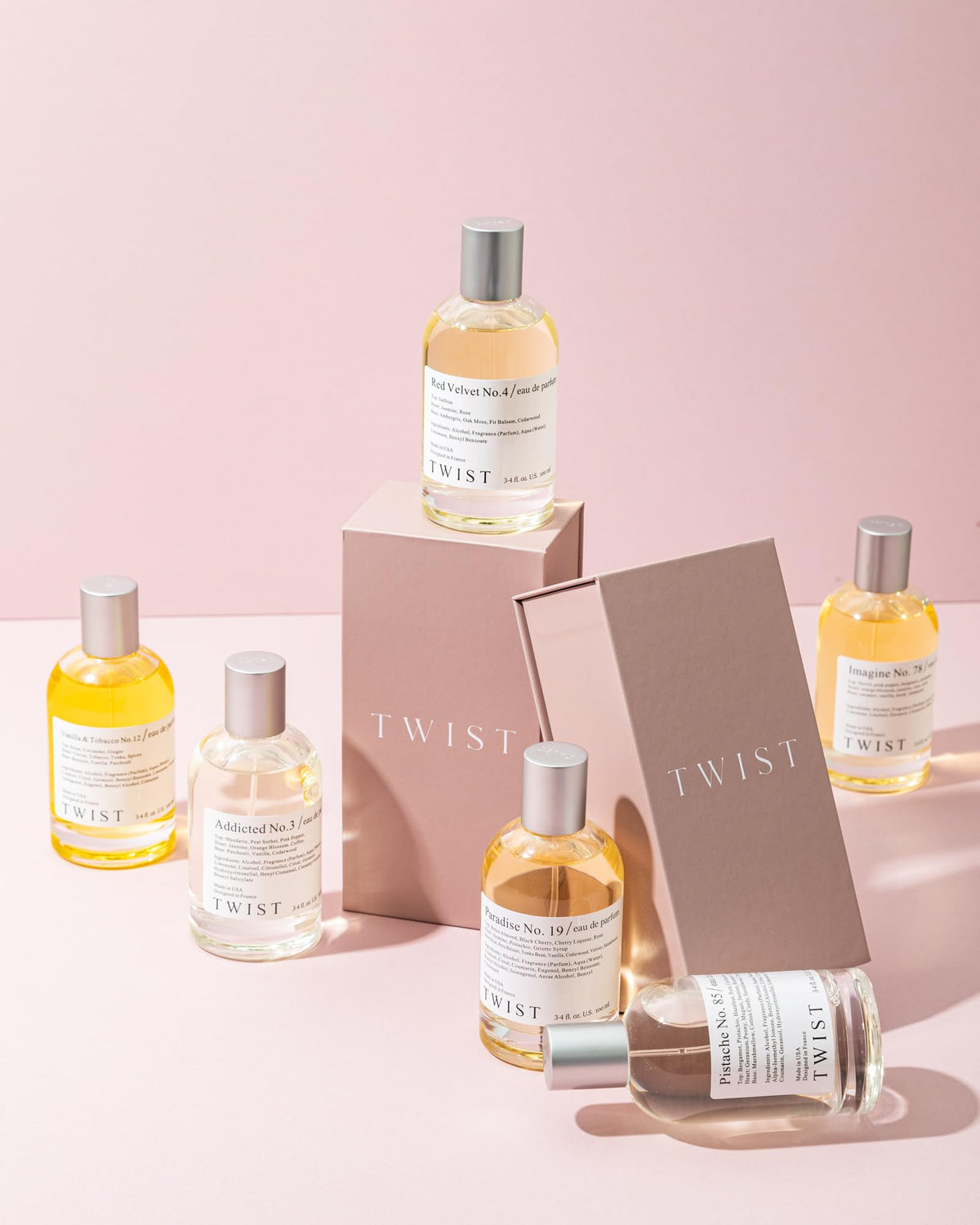 Flacon Eau de Parfum River Valley No. 88 sur fond floral