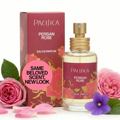 Flacon en verre de l'Eau de Parfum Pacifica Persian Rose 30ml