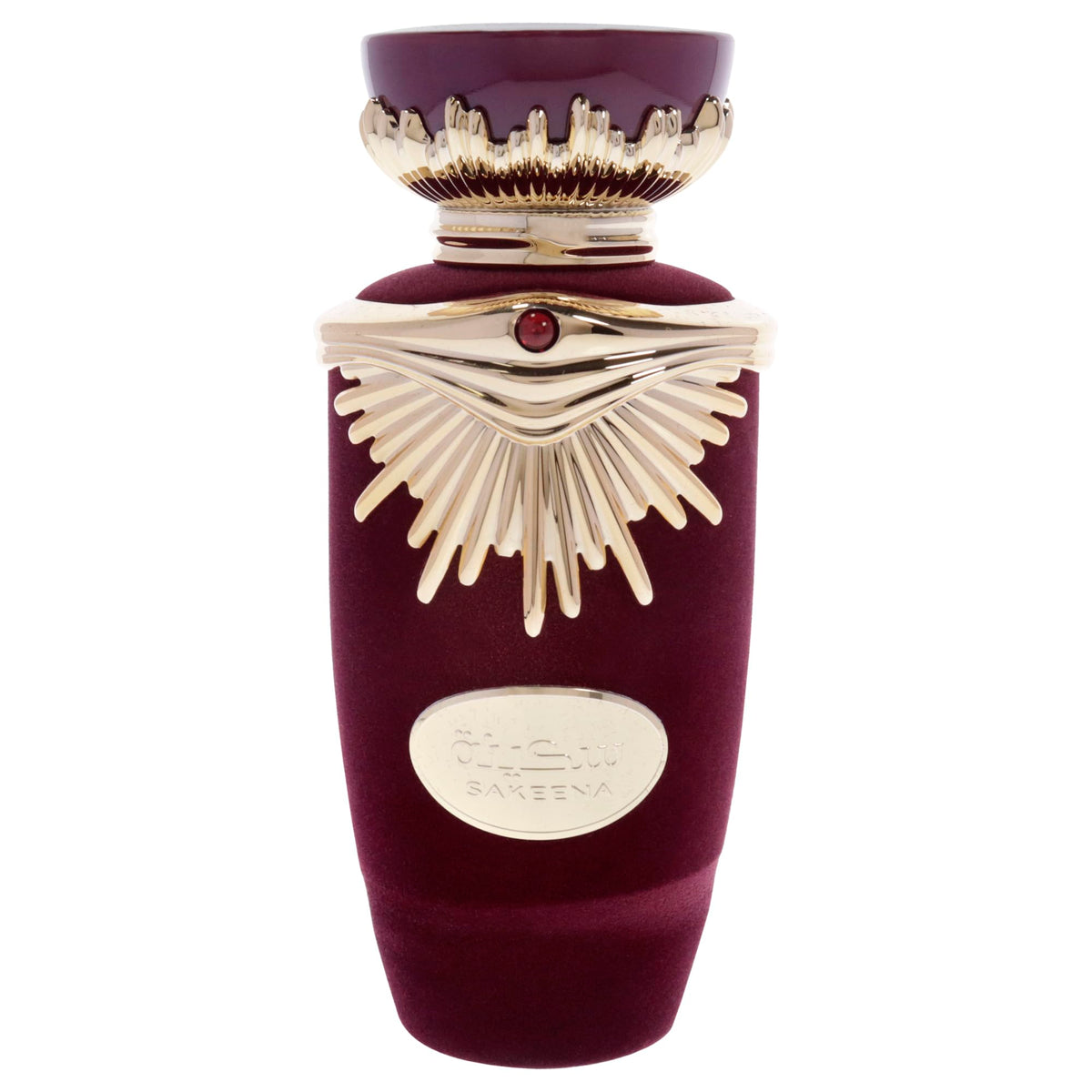 Flacon Lattafa Sakeena avec bouchon doré