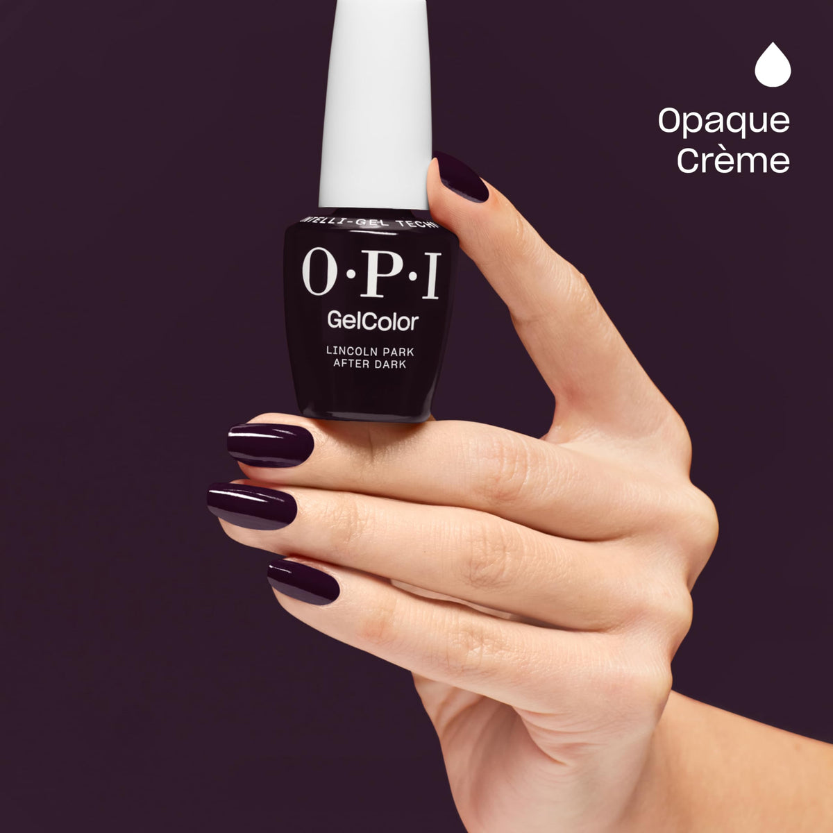 Flacon OPI GelColor Lincoln Park After Dark avec pinceau