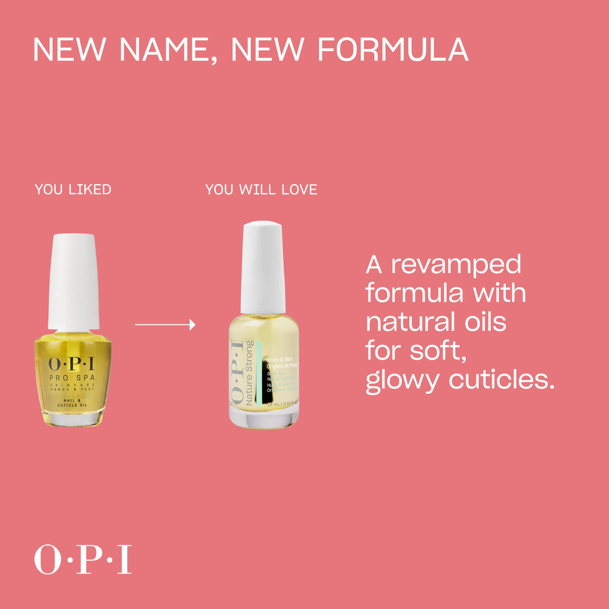 Flacon OPI Glow Up sur une table de manucure