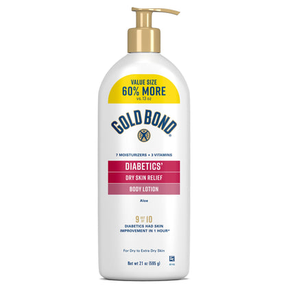 Flacon pompe de lotion Gold Bond Diabétique 21 oz vue avant