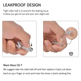 Flacon roll-on en verre avec entonnoir pour remplissage facile
