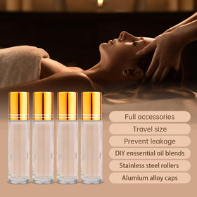 Flacon roll-on inice de 10ml, idéal pour huiles essentielles