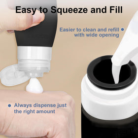 Flacon vaporisateur et pots de crème en silicone Quatish