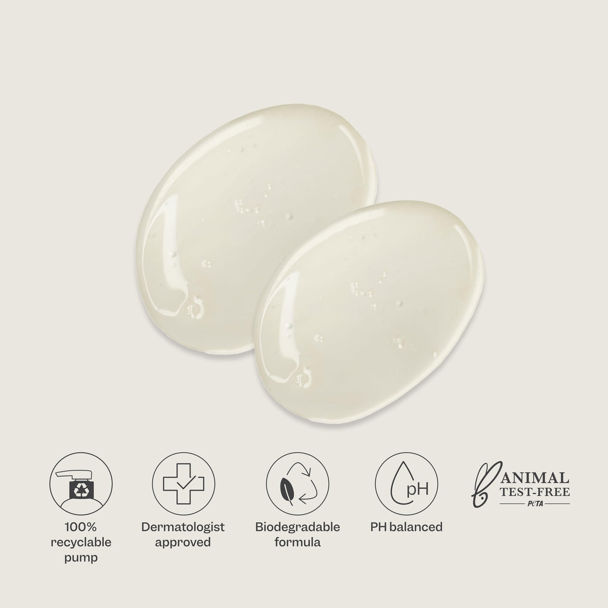 Flacons de gel douche RENPURE sur un fond de salle de bain