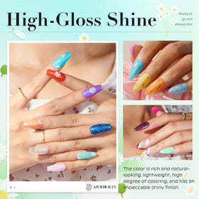 Flacons de poudre à ongles AZUREBEAUTY de 0,34 oz chacun