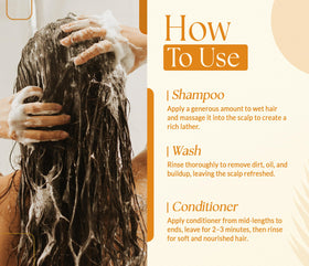 Flacons de shampooing et après-shampooing Biotine SOULSPA PURE avec étiquette visible