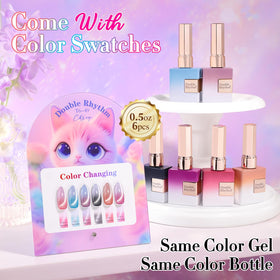 Flacons de vernis gel Double Rhythm avec couleurs assorties