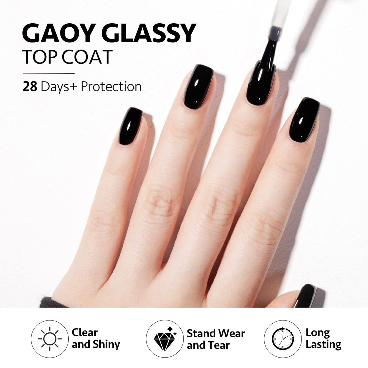 Flacons de Vernis Gel GAOY avec un design chrome argenté