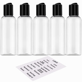Flacons de voyage DNSEN 100 ml avec couvercles noirs