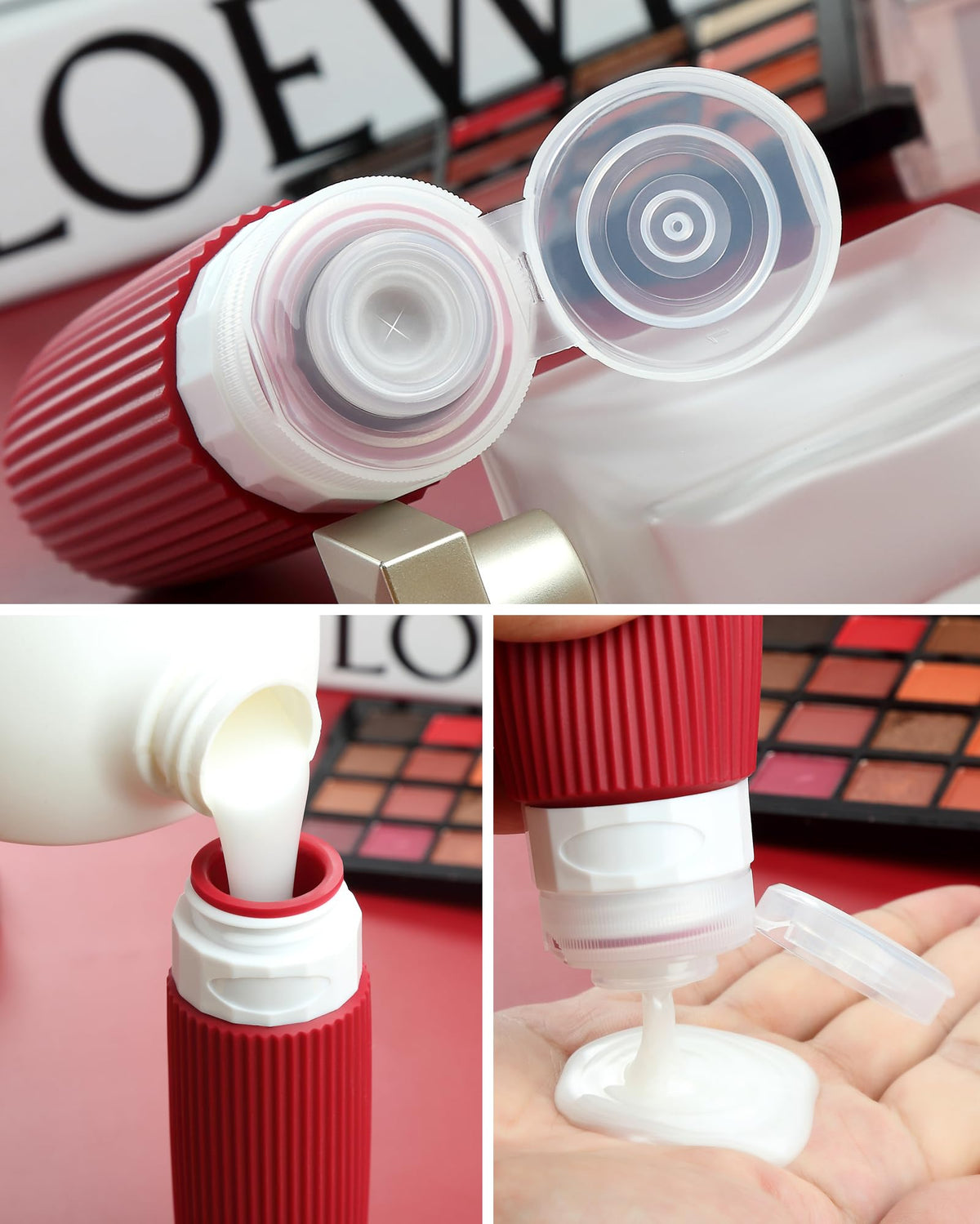 Flacons en silicone Mrsdry de 90 ml et 30 ml avec bouchons étanches
