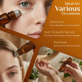 Flacons roll-on en verre ambre 10 ml en groupe