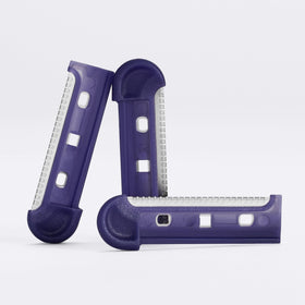 Flamingo lame de dermaplaning montrant la conception en acier inoxydable
