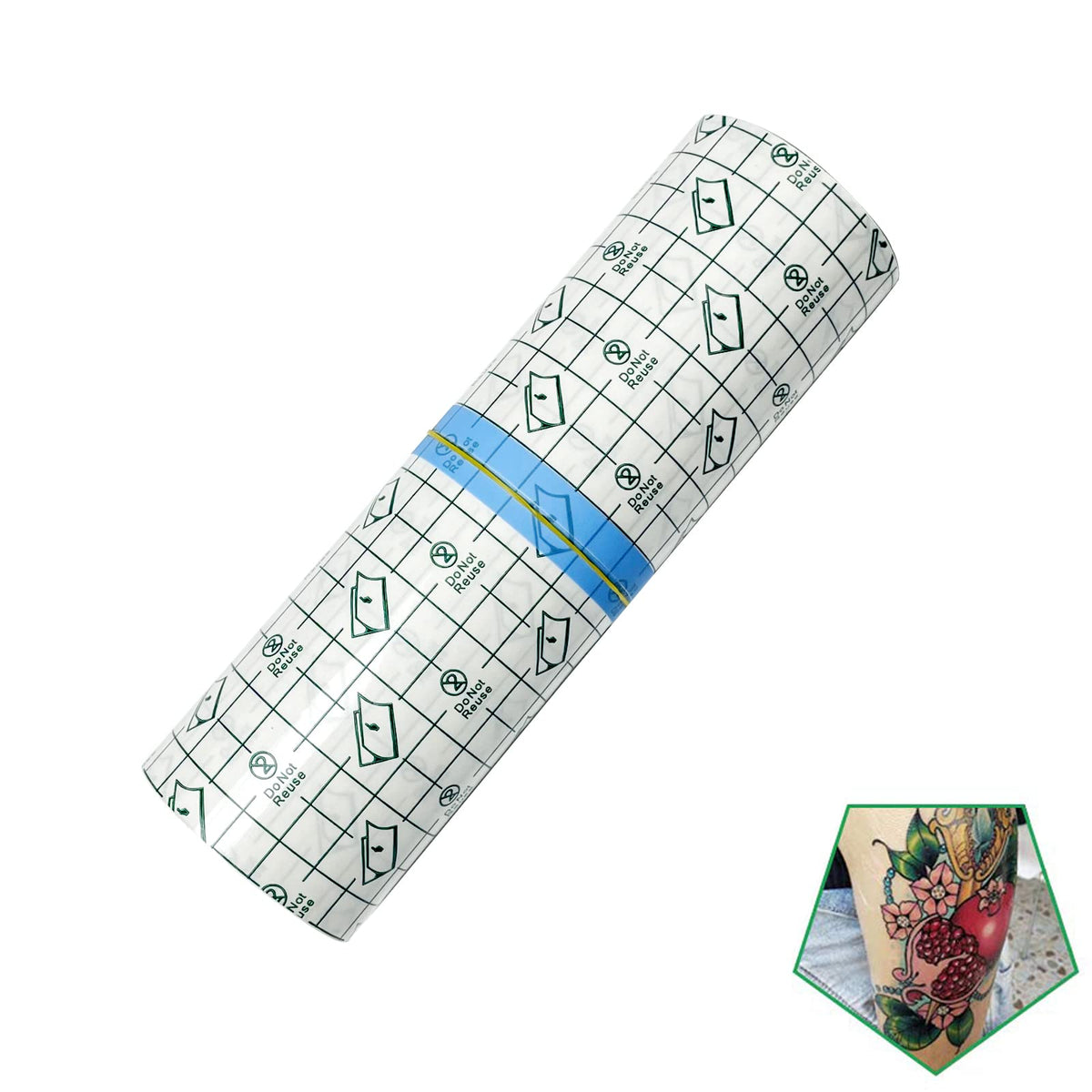 Flatoedu Bandage Après-Tatouage 8" x 10 Yards vue de face