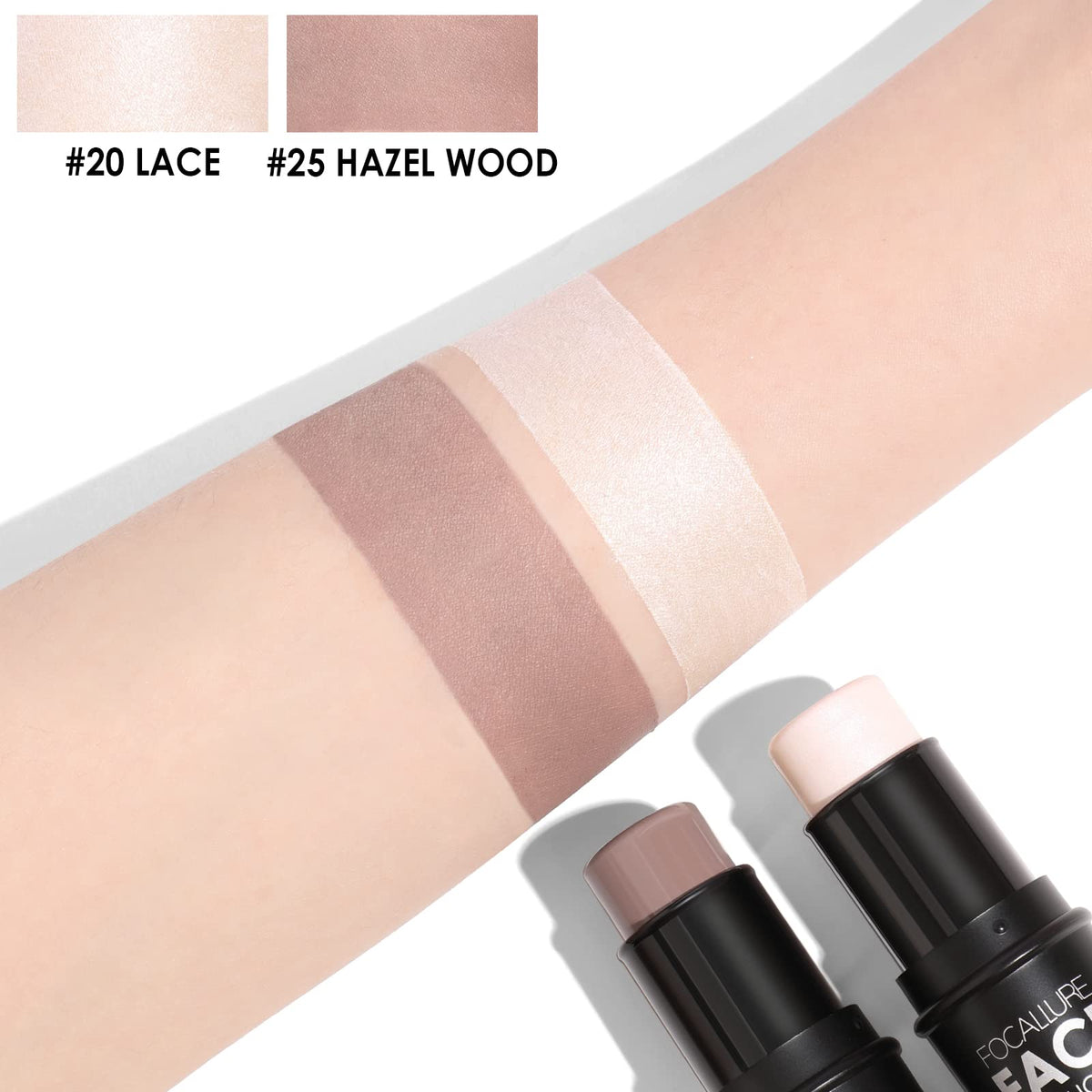 FOCALLURE bronzer et highlighter en duo sur fond blanc