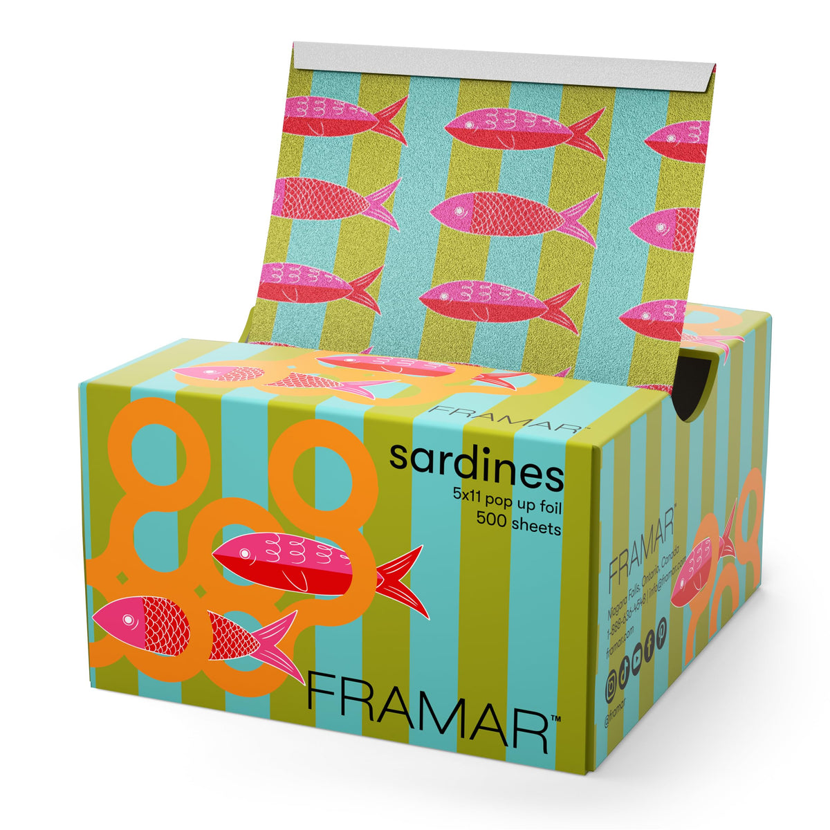Foil de coloration FRAMAR modèle sardine vue de face
