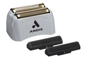 Foil et cutter de remplacement Andis ProFoil Lithium TS-1 en titane, vue avant
