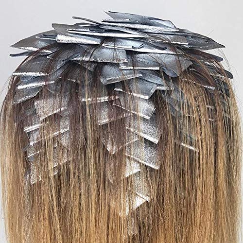 Foils argent FRAMAR en utilisation sur des cheveux
