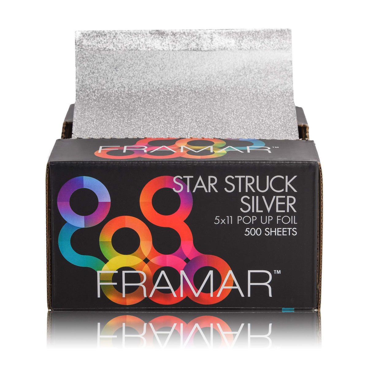 Foils argent FRAMAR en vue de face, emballage ouvert