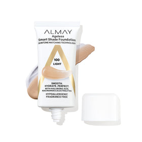 Fond de teint Almay 100 Light vue de face avec tube blanc